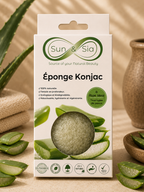 Éponge Konjac à l'Aloe vera