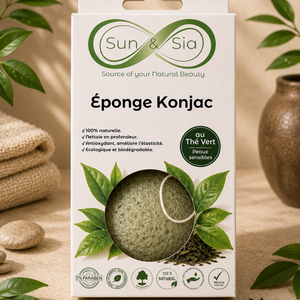 Éponge Konjac au Thé vert