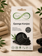 Éponge Konjac au Charbon de bambou
