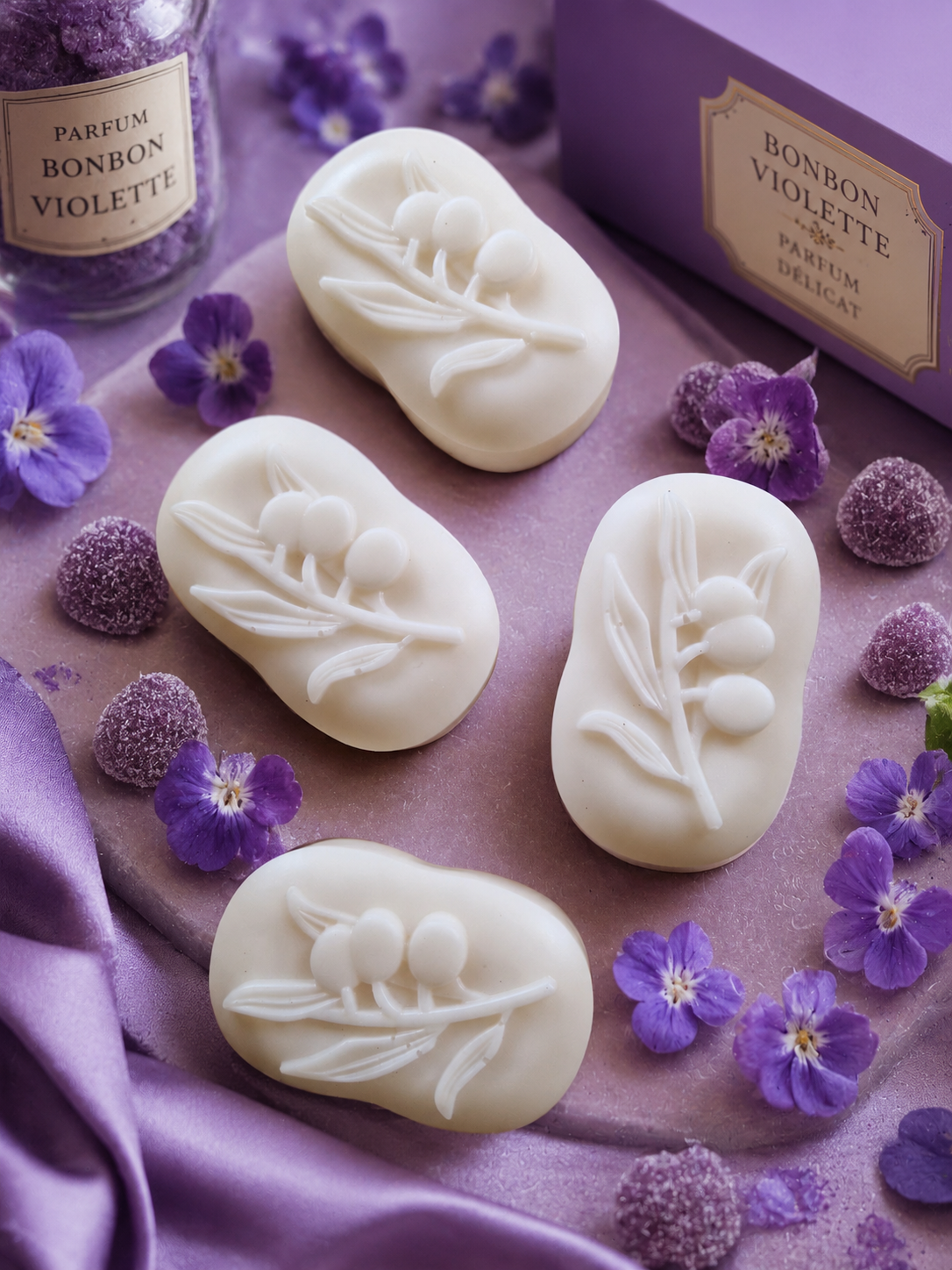 Savon au beurre de karité parfum Bonbon violette